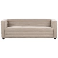 3-SITZER-SOFA Stoff taupe Hofn - Beige/Schwarz, Textil (214/72/79cm) - Beliani