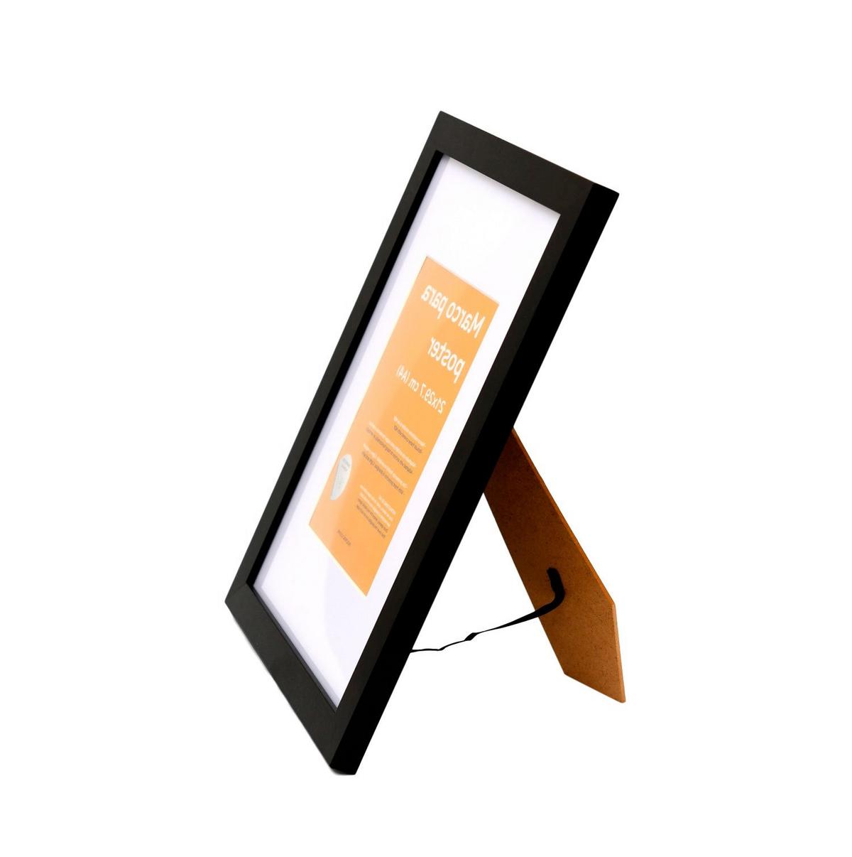 RAHMEN aus MDF und Acrylglas Schutz und Aussteller für Fotografien, Bilder, Poster, Gemälde, Dekoration für Haus Farbe Schwarz A3 - Schwarz, Holz (29.7/3cm) - Nacnic