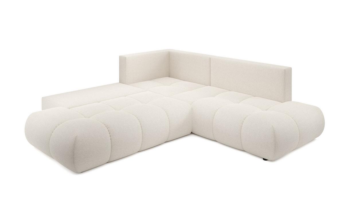 ECKSOFA DUCA II R-S Beige Jersey mit Schlaffunktion - Creme, Holz (266.5/266.5cm) - MASSENO