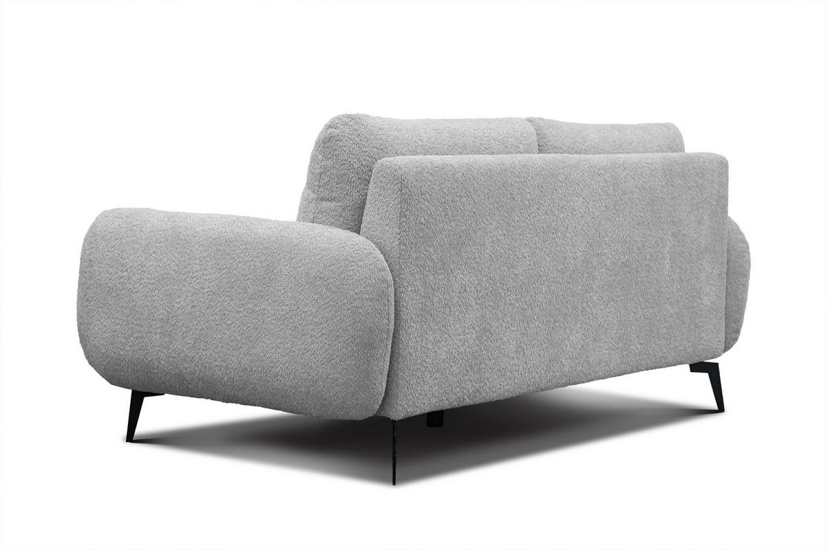 SOFA FEBE 3-Sitzer, hellgrau - Hellgrau/Schwarz, Holz/Textil (190/82/96cm) - Wozimo