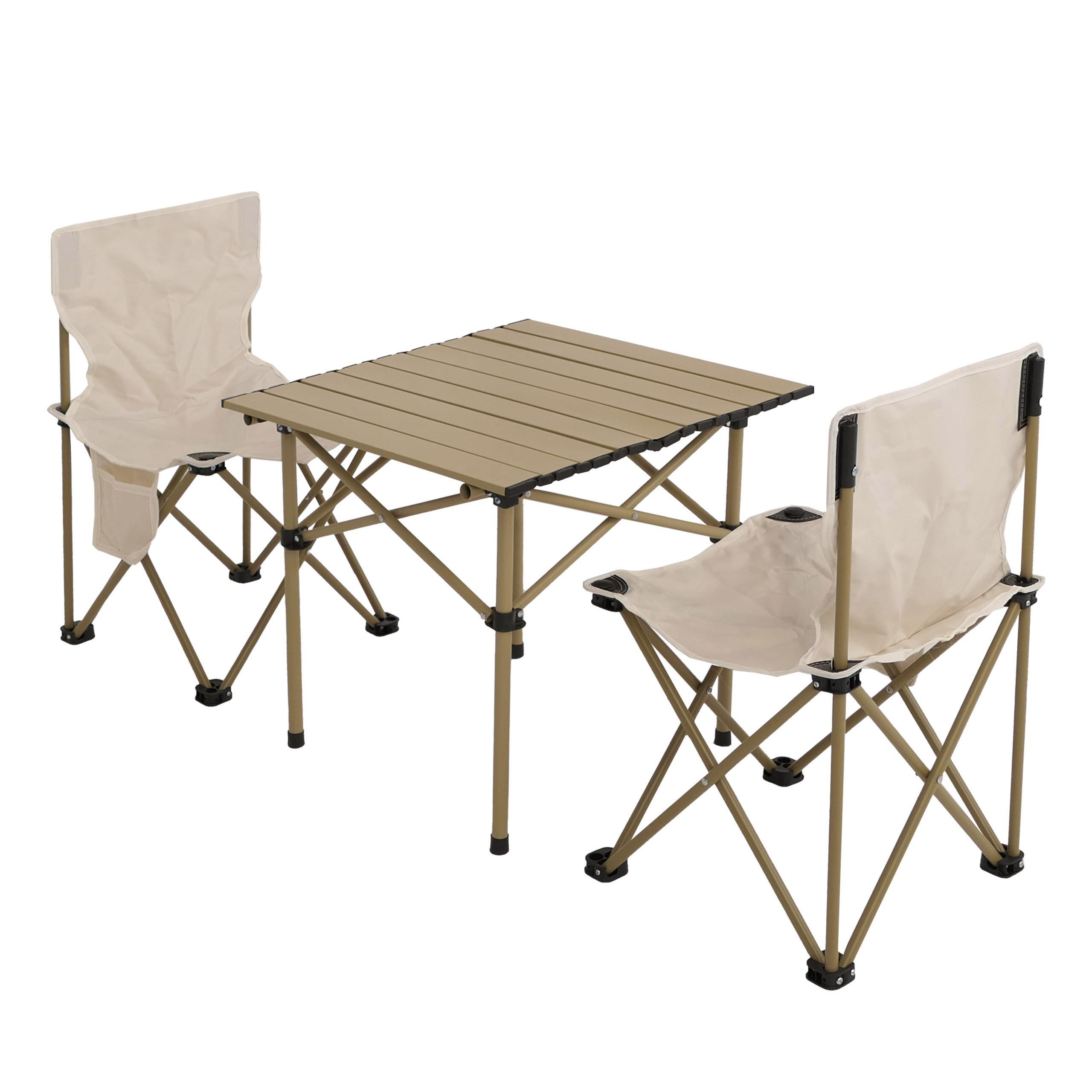 CAMPINGSET Weiß, Beige - Beige/Weiß, Metall - MCW