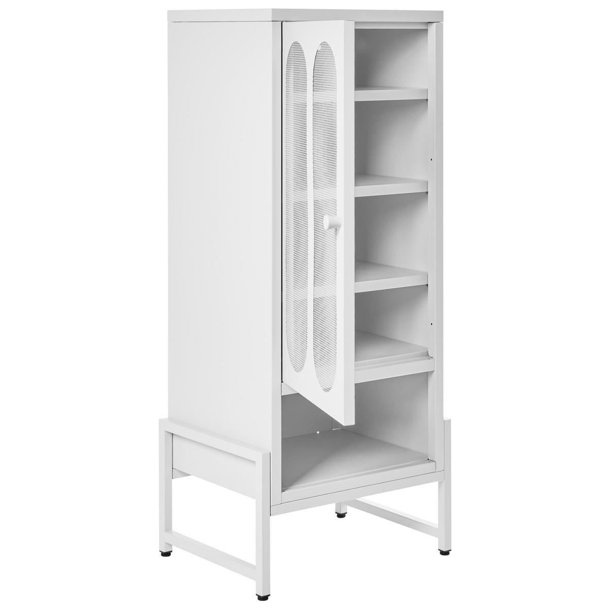 SIDEBOARD Metall Weiß Soletta - Weiß, Metall (47/108/35cm) - Beliani