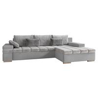 ECKSOFA Bangkok Premium, Seite: Rechts - Silberfarben/Hellgrau, Holz/Textil (310/175cm) - MIRJAN24