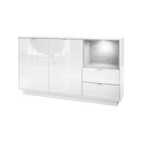 SIDEBOARD Metro Einsatz in Beton Oxid Optik - Hellgrau, Holzwerkstoff (153/88/38cm) - Vladon