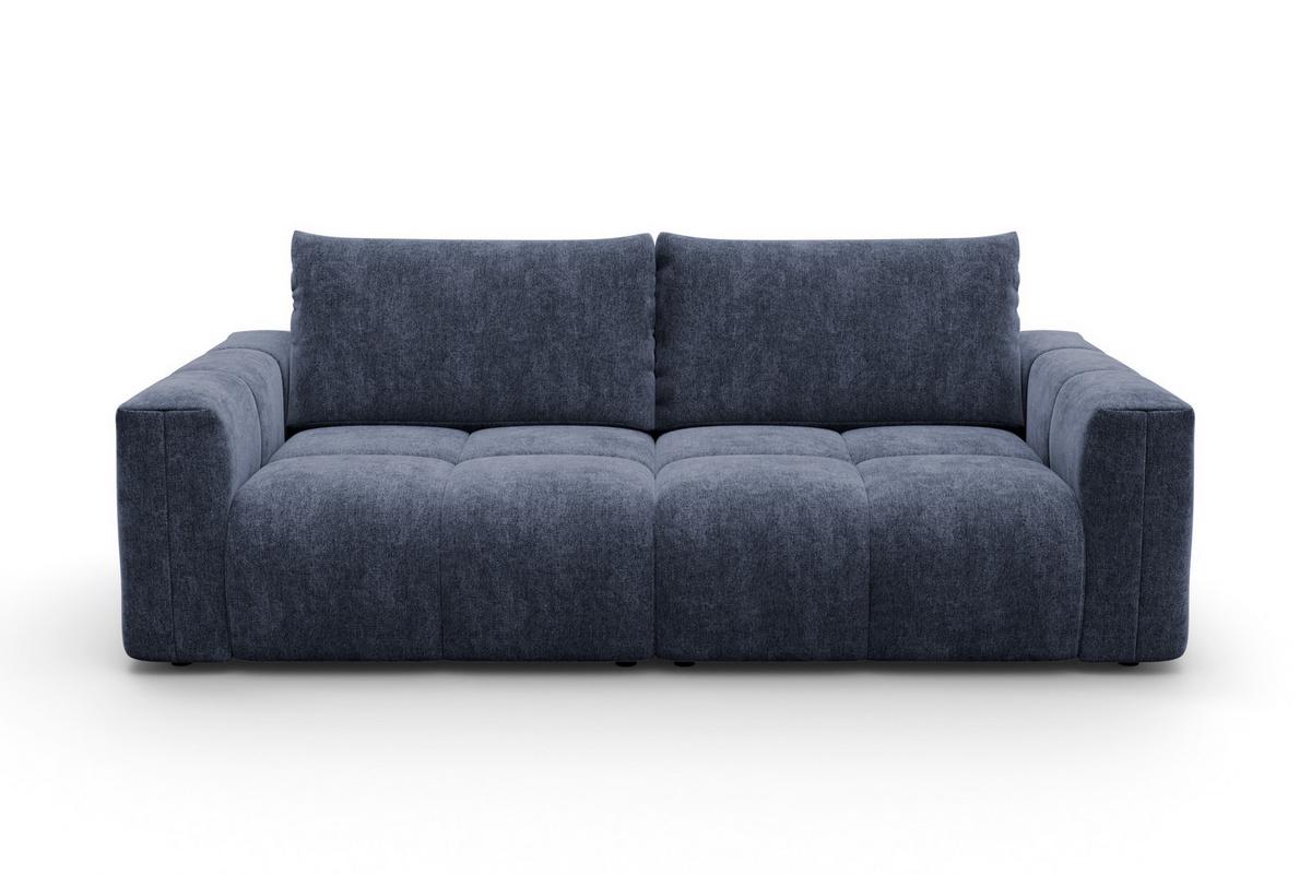 SOFA VERONA 3-Sitzer, Marineblau - Blau/Schwarz, Holz/Textil (224/83/110cm) - Courtois Laville