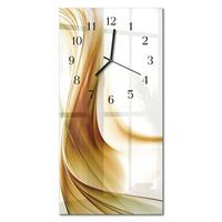 WANDUHR aus Glas 30x60 cm - Abstraktion - Braun, Glas (30/60/0.4cm) - TULUP