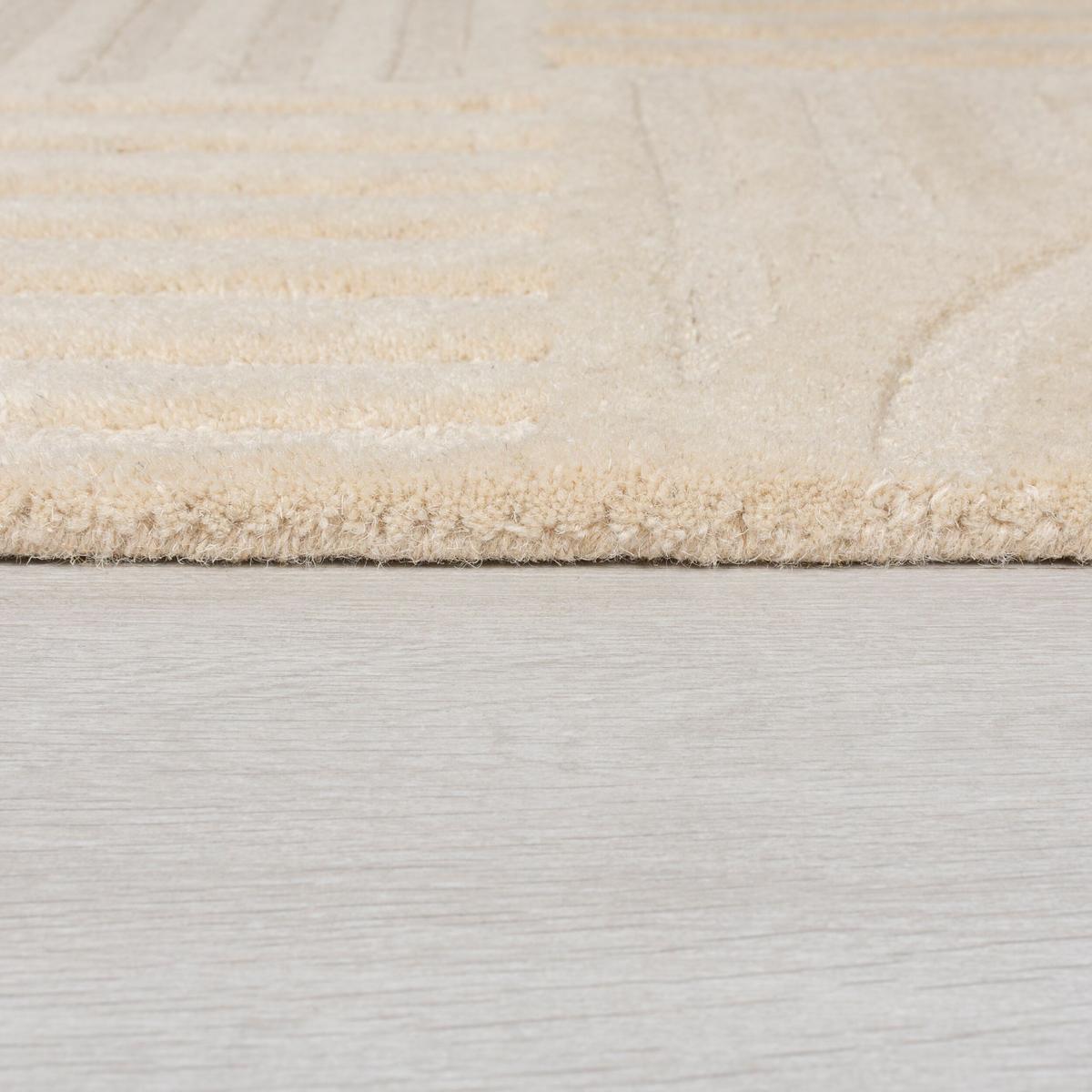 TEPPICH aus Wolle LEVEN in Natur, geometrisch, 160 x 230 cm - Beige, Textil (230/160cm) - KADIMA DESIGN