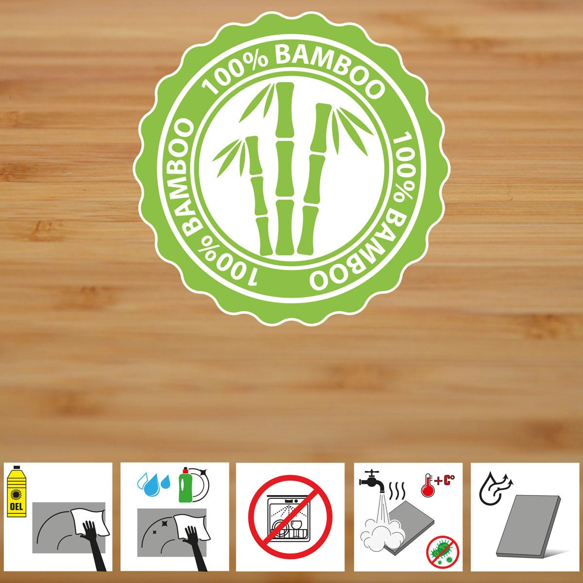 FRÜSTÜCKSBRETT rund, 15/22/0,8 cm, Bambus - Braun, Holz (15/22cm) - Dunedesign