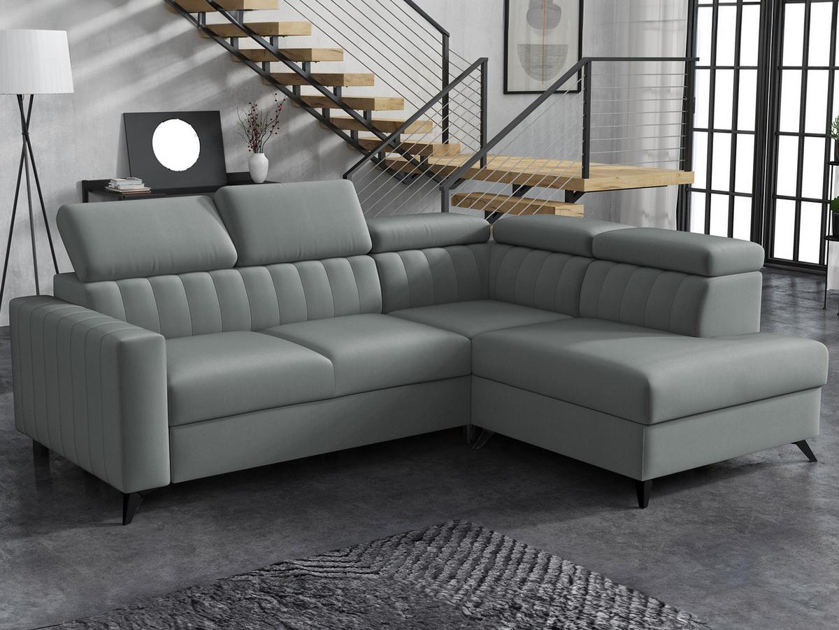 ECKSOFA Milano 2RRLXP, Seite: Rechts 2R+R+LXP - Graphitfarben, Holz/Textil (249/195cm) - MIRJAN24