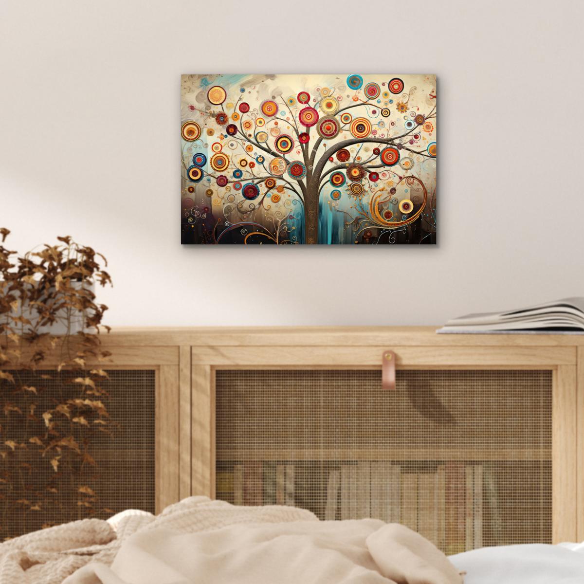 METALLBILD Baum - Baum des Lebens - Farbe 30x20 cm - Braun, Metall (30/20cm) - MuchoWow