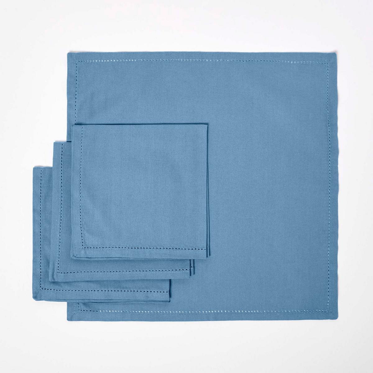 STOFFSERVIETTEN 4er-Set blau 45/45 cm, 100% Baumwolle - Blau, Textil (45/45cm) - Homescapes