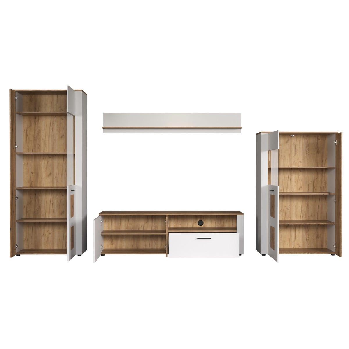 WANDREGAL Vitoria Weiß - Weiß, Holzwerkstoff (170/25/18cm) - Trendteam