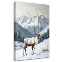 LEINWANDBILD Weihnachten 70x100cm - Weiß, Textil (70/100cm) - Feeby