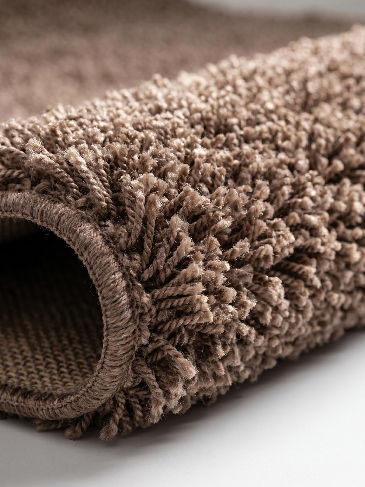 HOCHFLORTEPPICH RHEIN, einfarbig, aus Polypropylen, Mokka, 80 x 250 cm - Braun, Textil (250/80cm) - KADIMA DESIGN