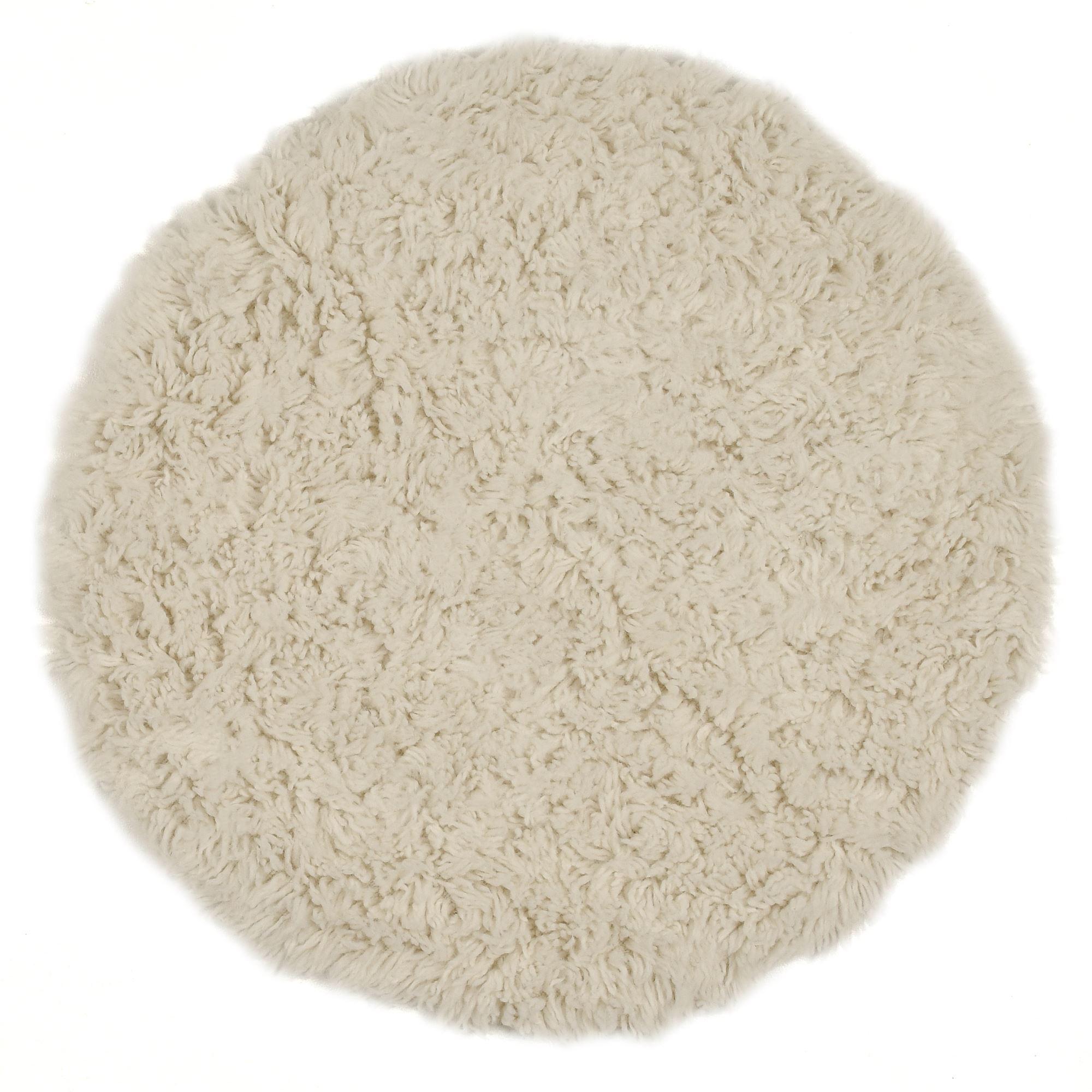 TEPPICH Super Flokati 1400 Naturwollshaggy 125x125 cm - Champagner, Textil (125/125cm) - Rug and Roll