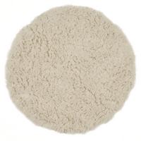 TEPPICH Super Flokati 1400 Naturwollshaggy 125x125 cm - Champagner, Textil (125/125cm) - Rug and Roll