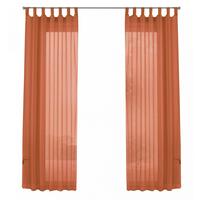 SCHLAUFENGARDINEN Voile 2er Set 245x140 cm Terrakotta - Terracotta, Textil (140/245cm) - Gardinenbox.eu