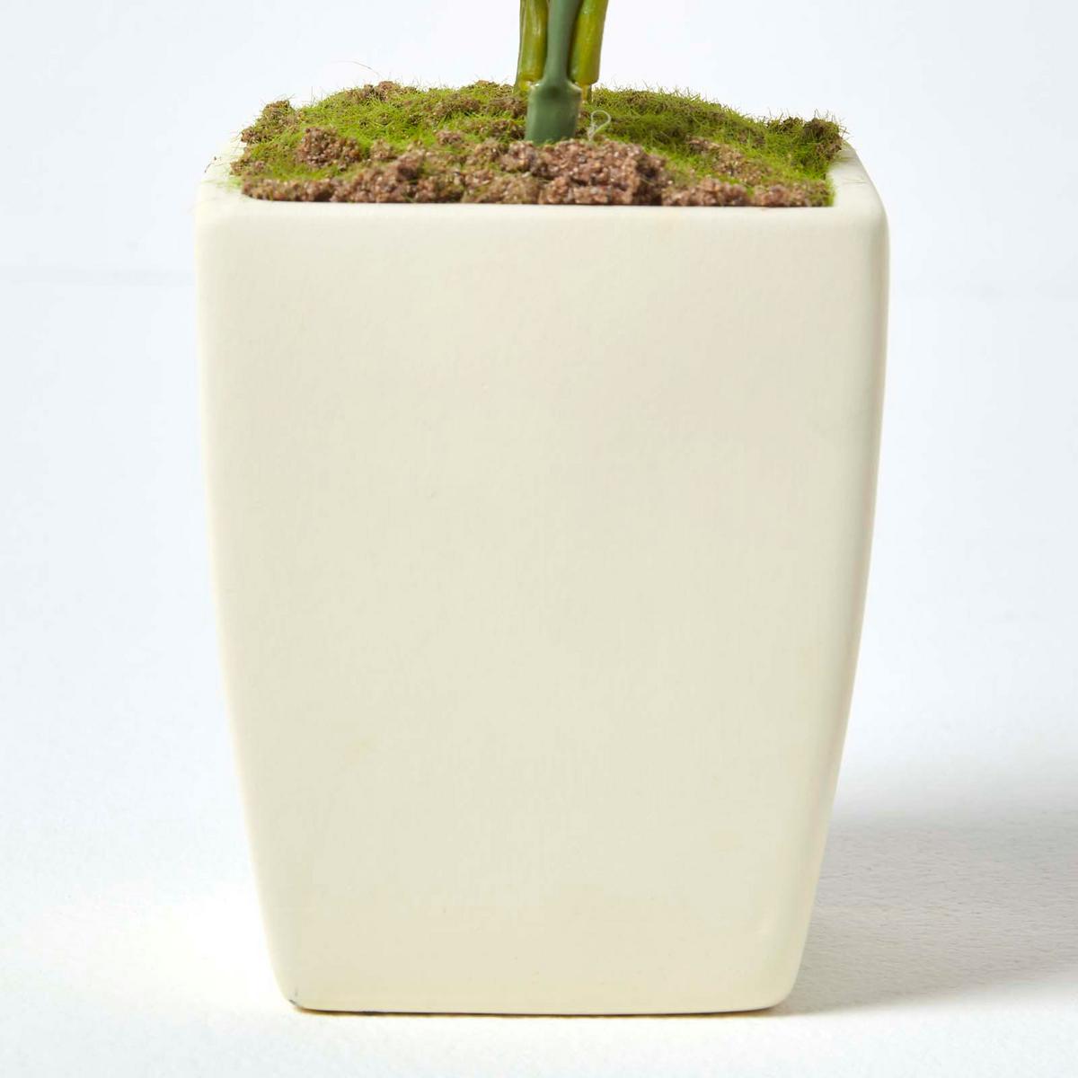 KUNSTBLUME Hortensien creme im Deko-Topf, 38 cm - Creme, Kunststoff (38cm) - Homescapes