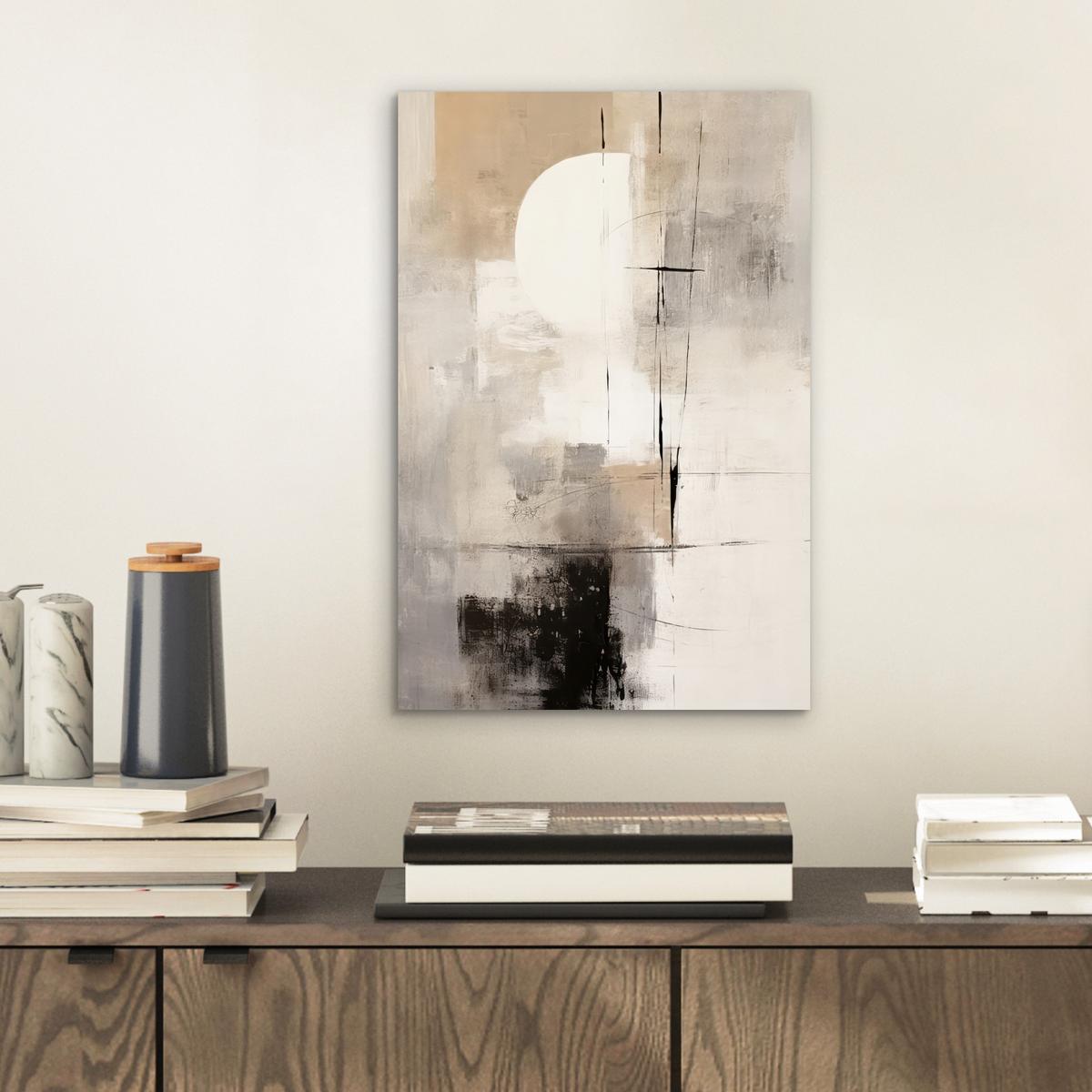METALLBILD Abstrakt - Kunst - Grau 20x30 cm - Hellgrau, Metall (20/30cm) - MuchoWow