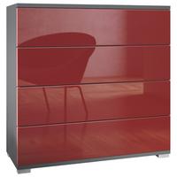 KOMMODE Pavos Bordeaux Hochglanz - Bordeaux, Holzwerkstoff (76/76/35cm) - Vladon