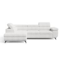 ECKSOFA Argon Grau Links - Schwarz/Grau, Holz/Textil (255/190cm) - Graingold