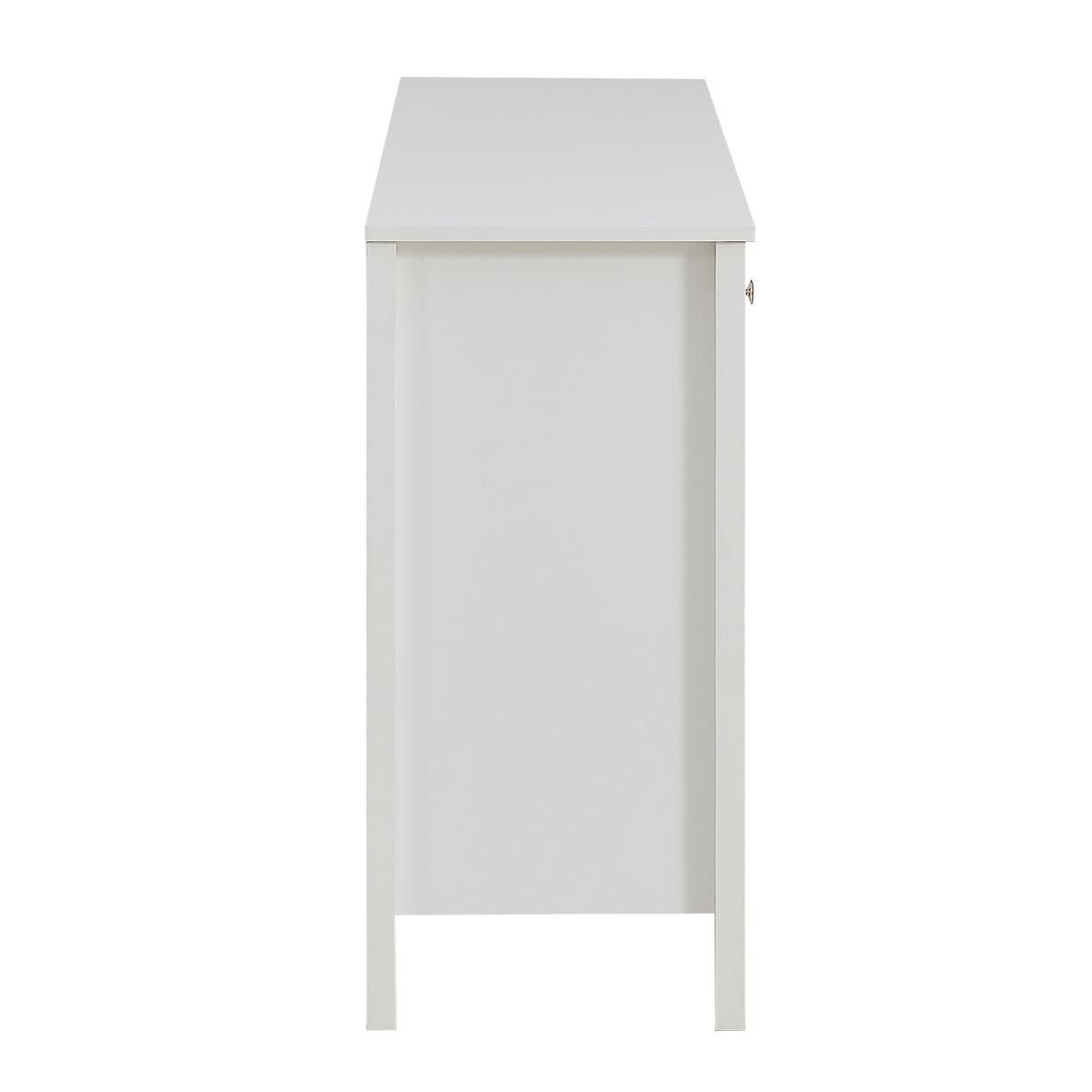 SIDEBOARD aus mattweißem MDF, mit 4 Türen und 2 Schubladen - Weiß, Holzwerkstoff (160/82/40cm) - Urban Meuble