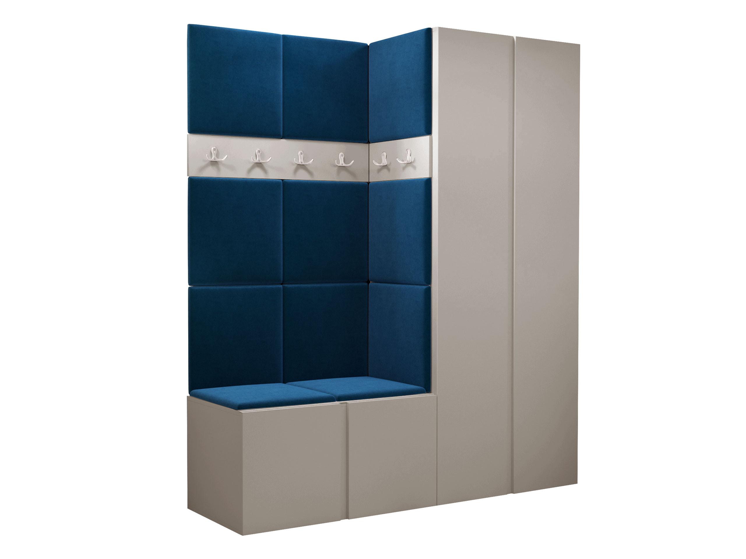 GARDEROBEN-SET Orion III - Kaschmir/Blau, Holzwerkstoff/Kunststoff (158/186/46cm) - MIRJAN24
