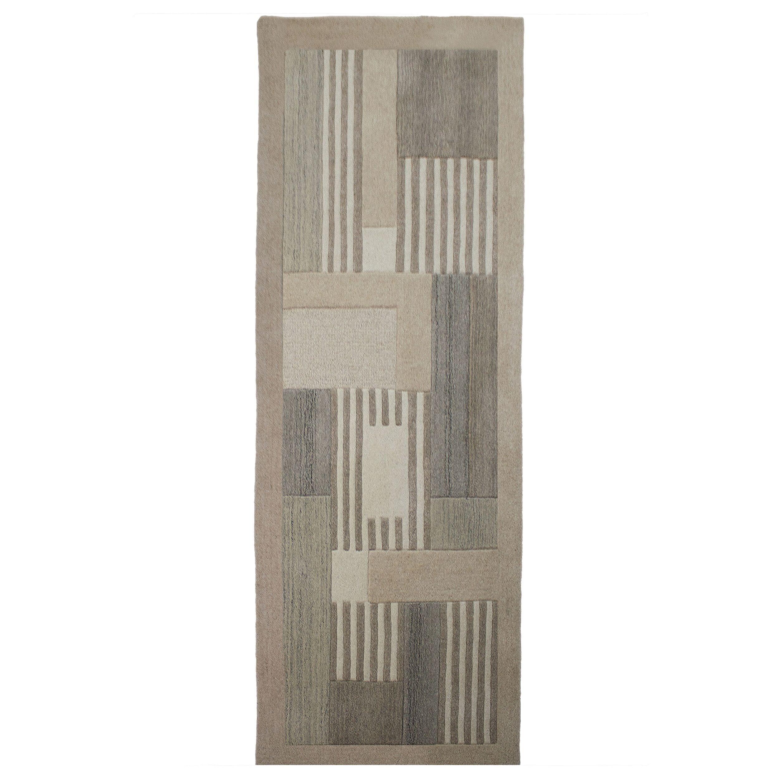 WOLLTEPPICH EDALE, geometrisch, Natur, 80 x 300 cm - Beige, Textil (80/300cm) - KADIMA DESIGN