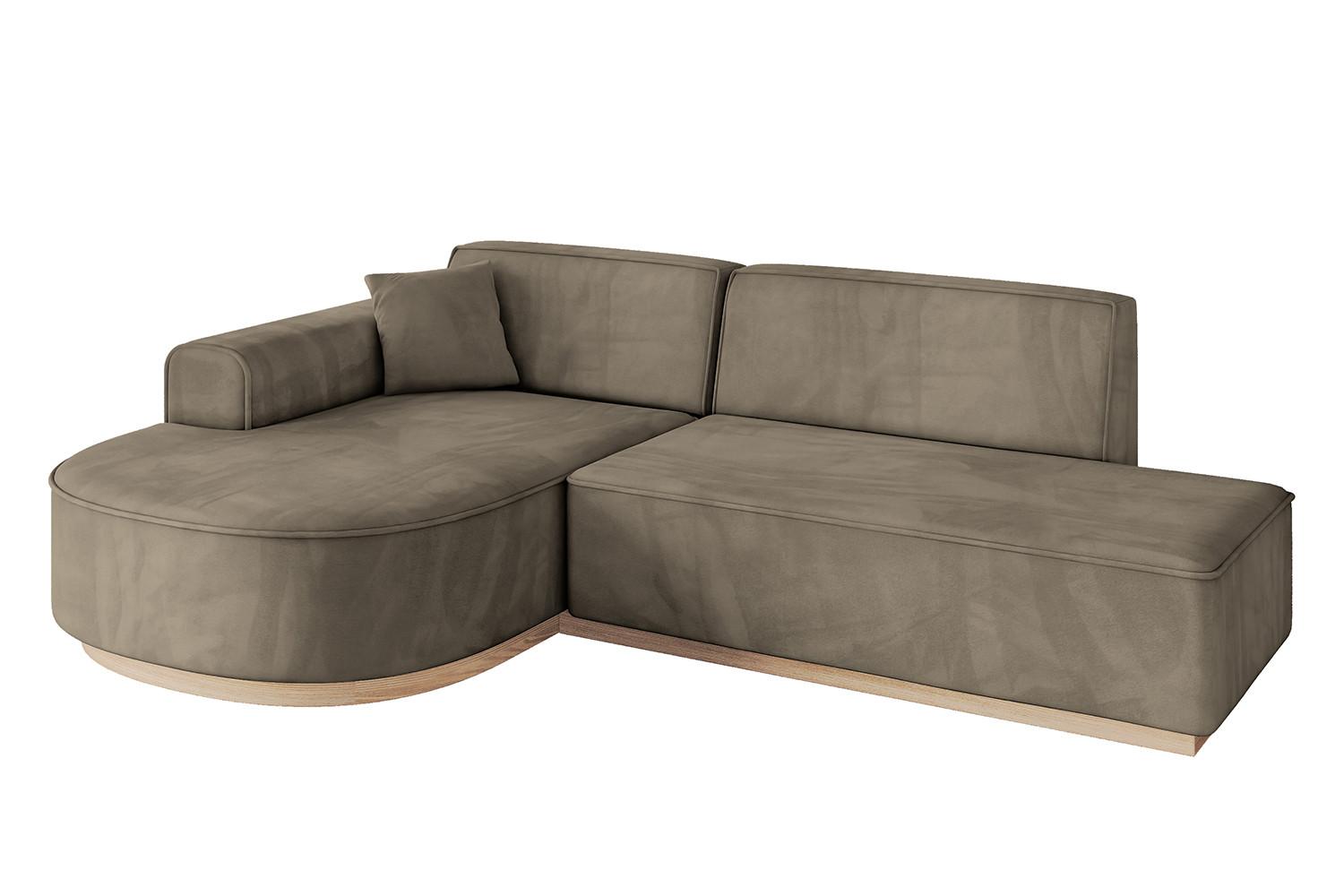 ECKSOFA Ottomane Links ARRIO-L1 - 243x171x83 cm Braun - Braun, Holzwerkstoff/Textil (243/171cm) - ALTDECOR