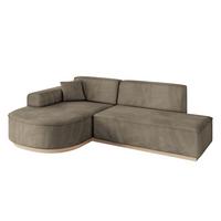 ECKSOFA Ottomane Links ARRIO-L1 - 243x171x83 cm Braun - Braun, Holzwerkstoff/Textil (243/171cm) - ALTDECOR