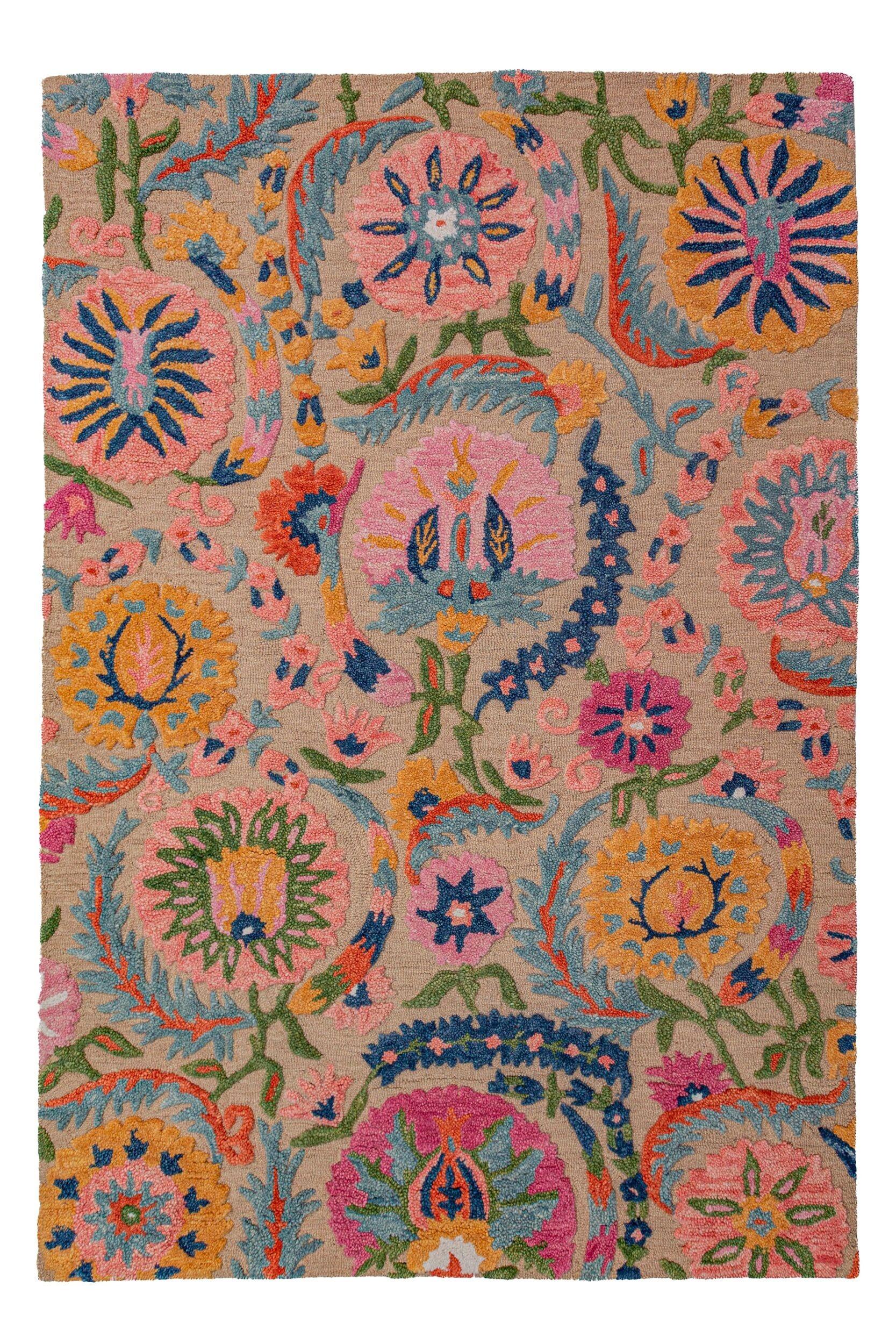 TEPPICH aus Wolle HEDDA in Bunt, floral, 200 x 300 cm - Multicolor, Textil (300/200cm) - KADIMA DESIGN