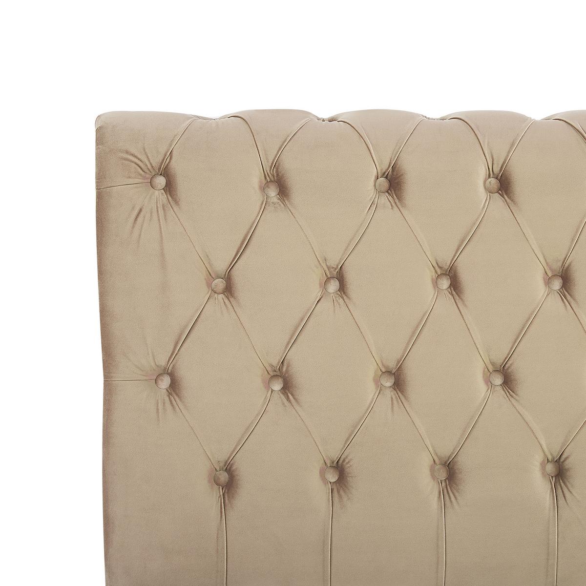 POLSTERBETT 160/200cm Beige Avallon - Beige, Textil (160/200cm) - Beliani