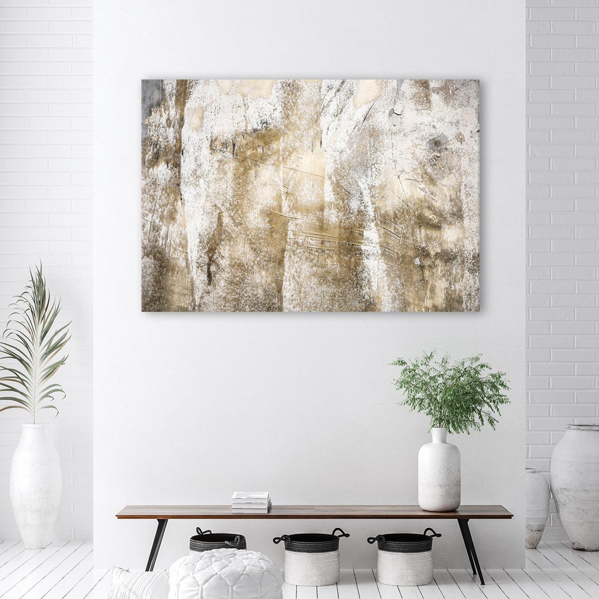 WANDBILD gold abstraktion vintage - Goldfarben, Textil (60/40cm) - Feeby