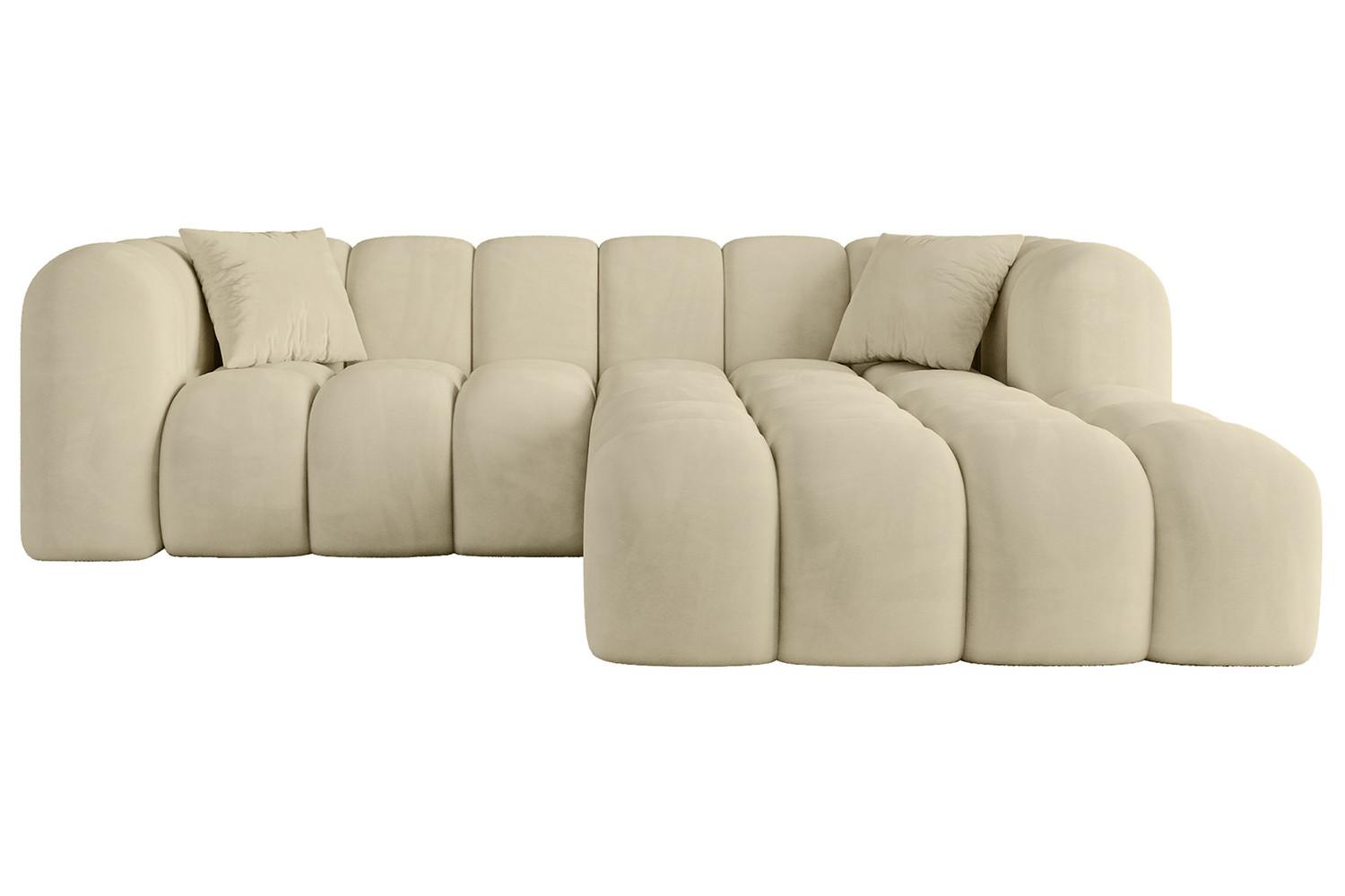 ECKSOFA Ottomane Rechts OLEA-L1 - 231x173x74 cm Taupe - Taupe/Schwarz, Holzwerkstoff/Kunststoff (231/173cm) - ALTDECOR