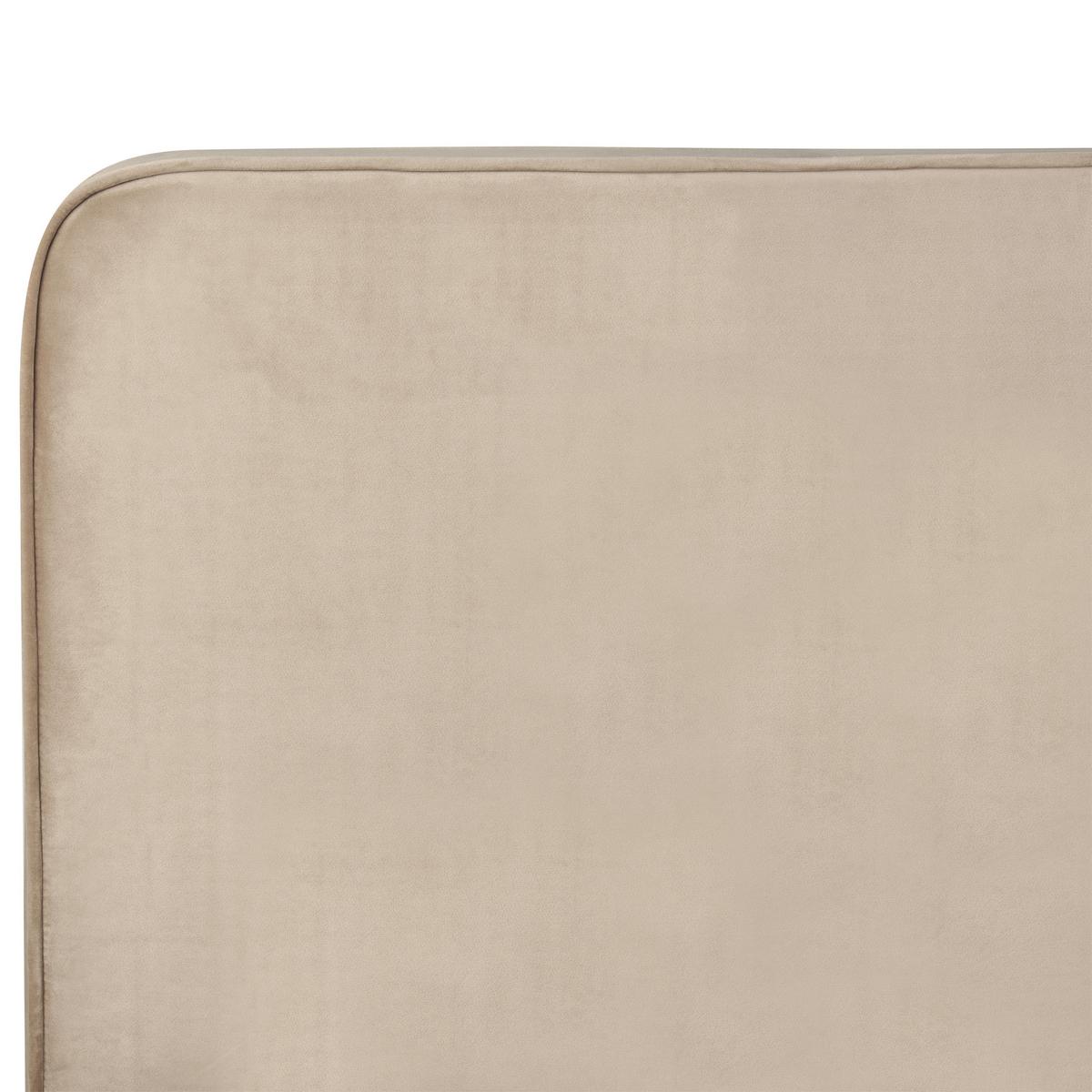 POLSTERBETT mit Lattenrost 180x200 cm Beige Valognes - Taupe, Textil (180/200cm) - Beliani
