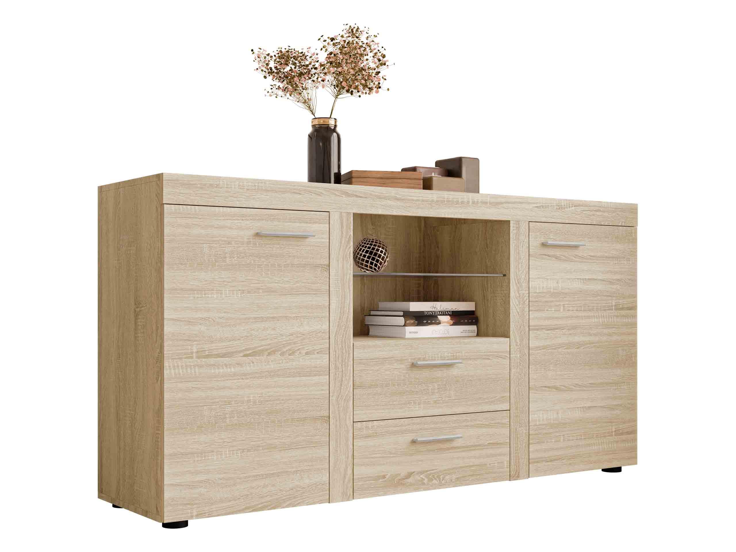 KOMMODE Rumba - Sonoma Eiche, Holzwerkstoff (156/82/40cm) - MIRJAN24