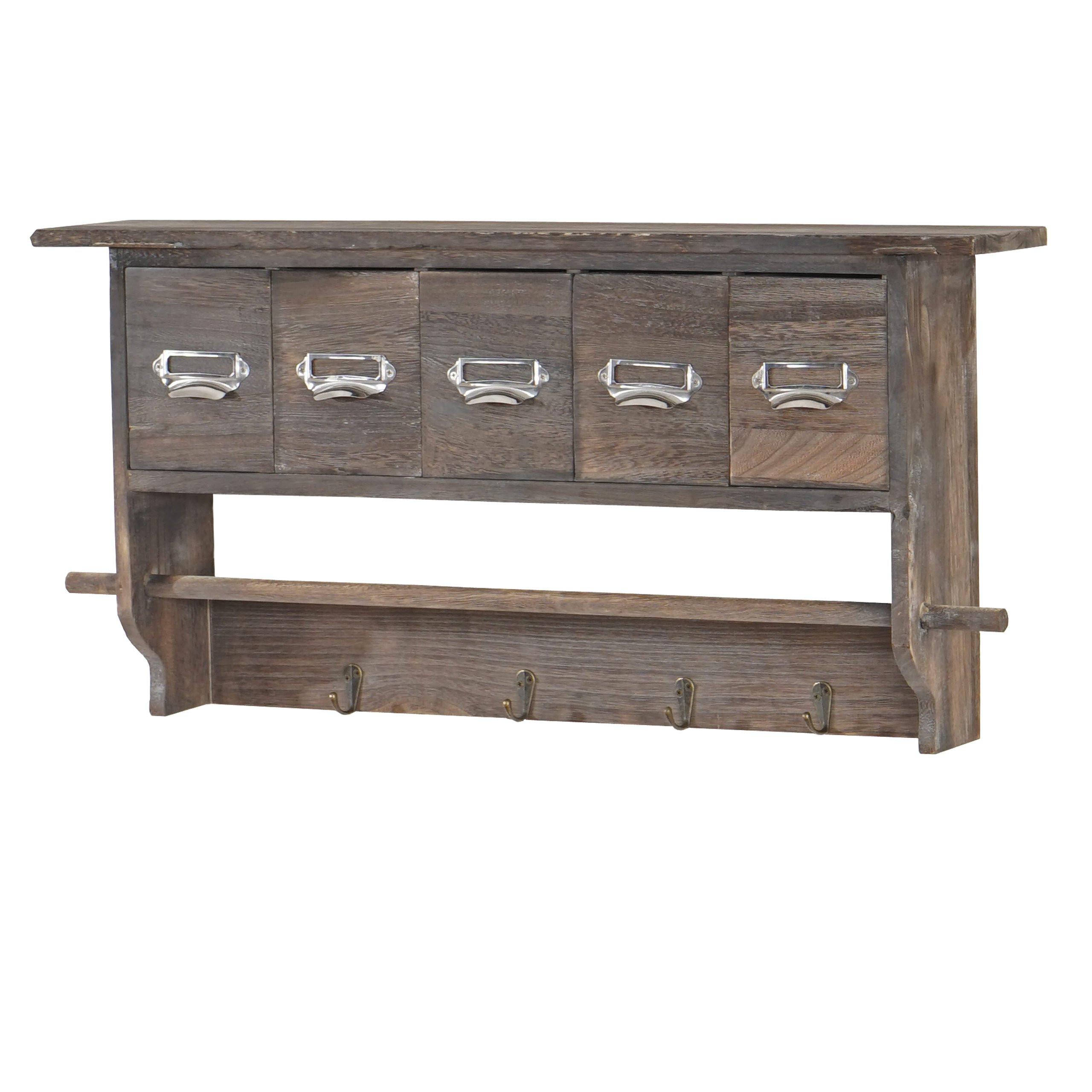 KÜCHENREGAL 5 SCHUBLADEN Braun - Braun, Holz (65/32/13cm) - MCW
