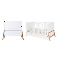 BABYZIMMER 2-teilig Weiß - Weiß, Holzwerkstoff (161/90/75cm) - Petits-meubles