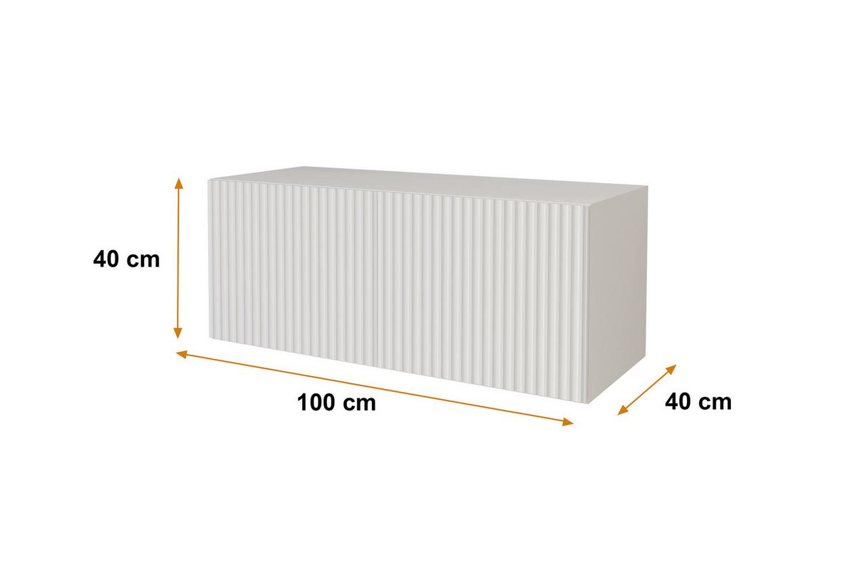 LOWBOARD NOA-2-W 100x40x40 cm - Weiß - Weiß, Holzwerkstoff (100/40/40cm) - ALTDECOR
