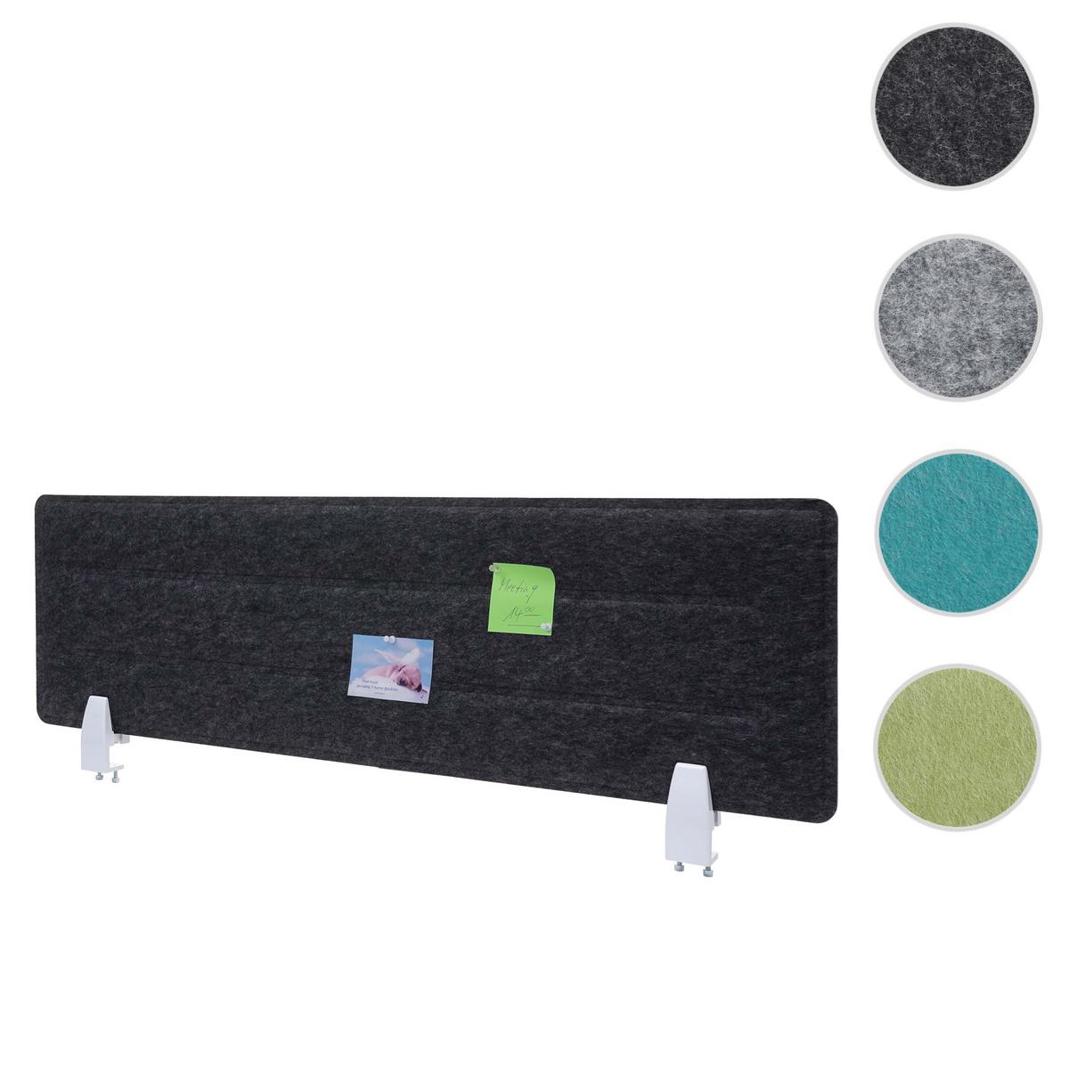 TISCHTRENNWAND Schwarz, Weiß - Schwarz/Weiß, Textil (100/30/1cm) - MCW