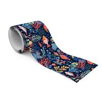 TAPETENBORDÜRE selbstklebend für Kinderzimmer KORALLENRIFF Fisch Natur - Blau/Rot, Papier (10/300/300cm) - Muralo