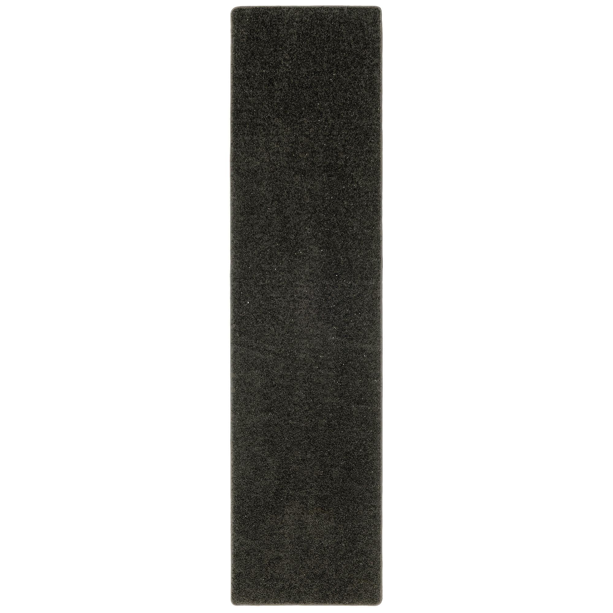 HOCHFLOR VELOURS TEPPICH LÄUFER MONA - Schwarz, Textil (100/200cm) - Snapstyle