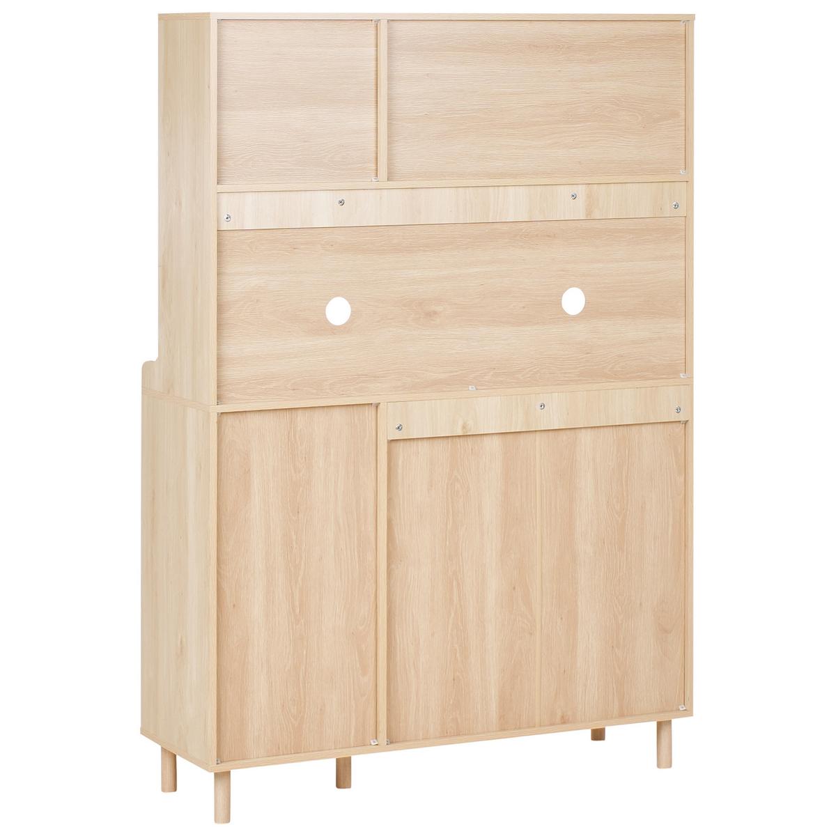 BUFFETSCHRANK 120 cm Hellbraun Campbellton - Hellbraun, Holzwerkstoff (120/173/40cm) - Beliani