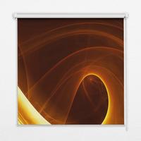 INNENROLLO - Fensterrollo - Rollo - 140x140 cm - Orange Abstraktion - Orange, Kunststoff (140/140/0.5cm) - TULUP