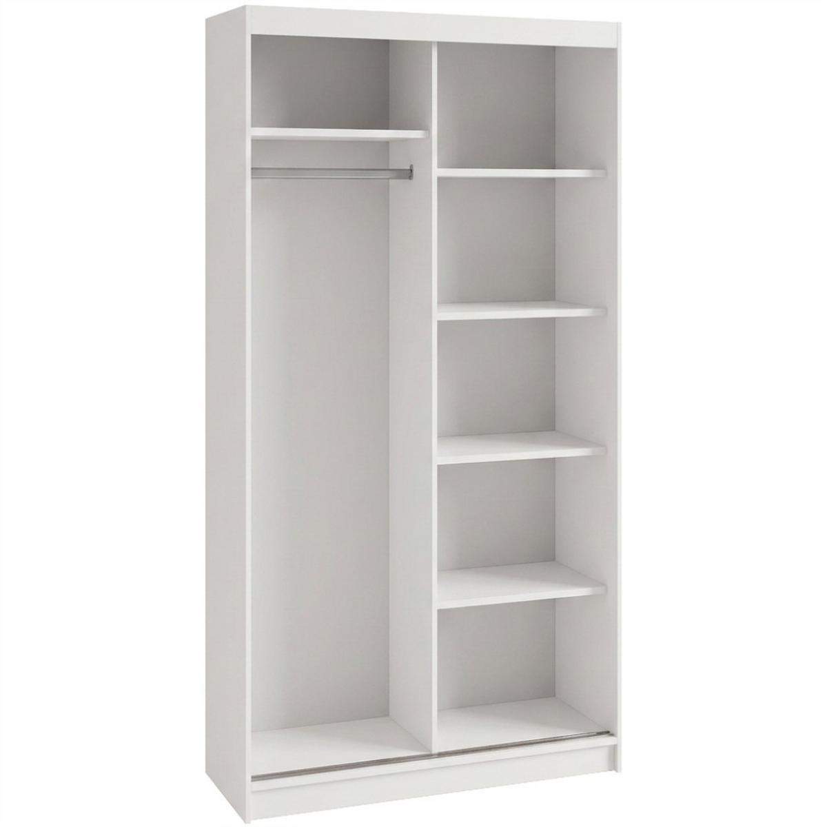 SCHWEBETÜRENSCHRANK Donatello mit 2 Türen. 100 cm, Weiß+eiche Artisan - Weiß/Eiche Artisan, Holzwerkstoff (100/205/60cm) - Beautysofa