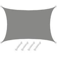 SONNENSEGEL 300/400 cm grau, rechteckig - Grau, Kunststoff (300/400cm) - Amanka