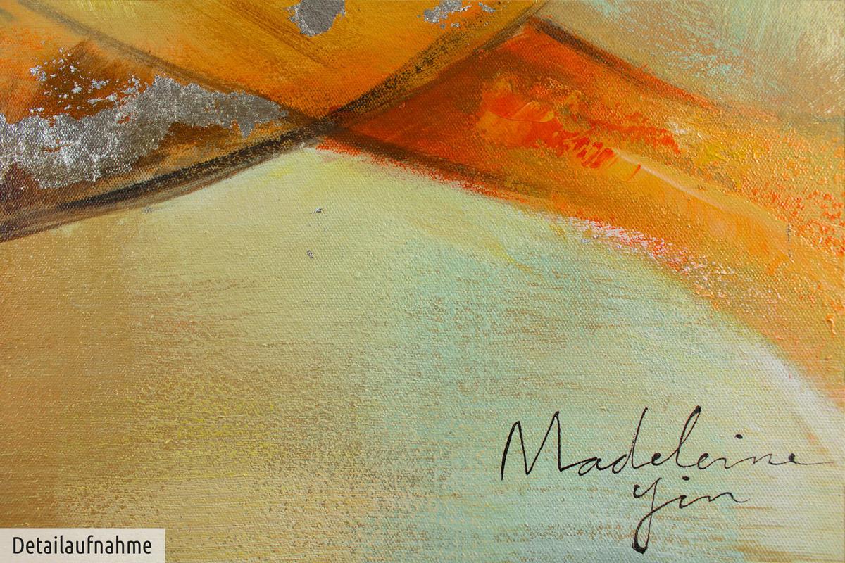 ACRYLBILD HANDGEMALT 80/80 cm - Gelb/Multicolor, Holz/Textil (80/80cm) - KUNSTLOFT
