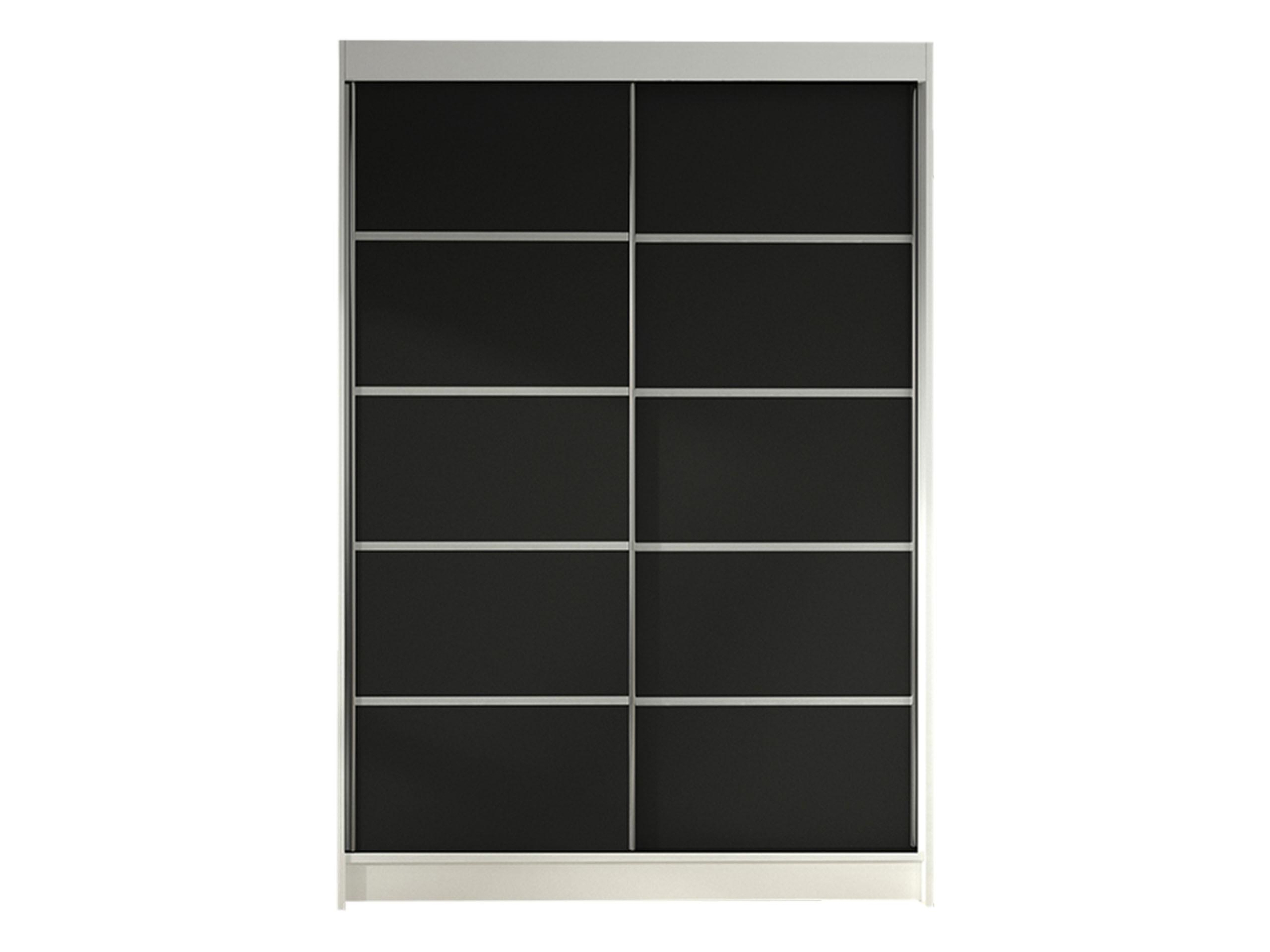 SCHWEBETÜRENSCHRANK Lino IV - Schwarz/Weiß, Holzwerkstoff/Metall (120/200/58cm) - MIRJAN24