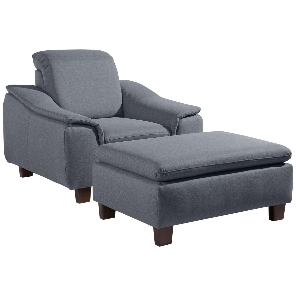 POLSTERSESSEL Kaylil Flachgewebe denim - Flieder, Kunststoff (87/82/100cm) - 58aufmkessel