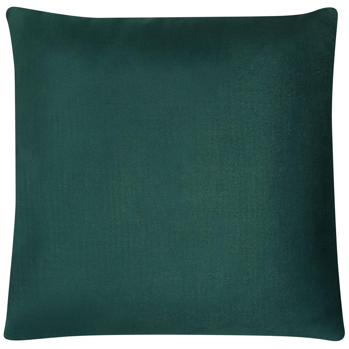 DEKOKISSEN 2er-Set Smaragdgrün 45/45 cm Ceropegia - Smaragdgrün, Textil (45/45cm) - Beliani